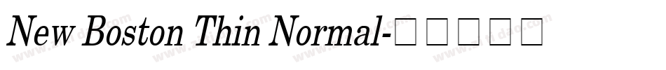 New Boston Thin Normal字体转换